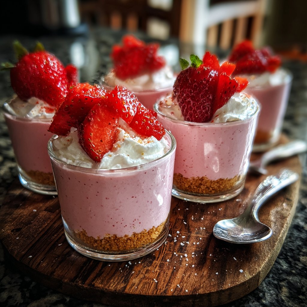 Classic Strawberry Mousse Cups