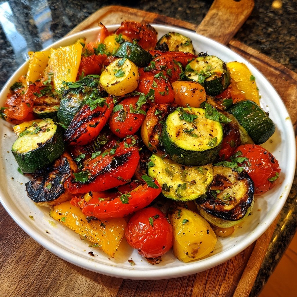 Healthy Lemon Herb Grilled Veggies