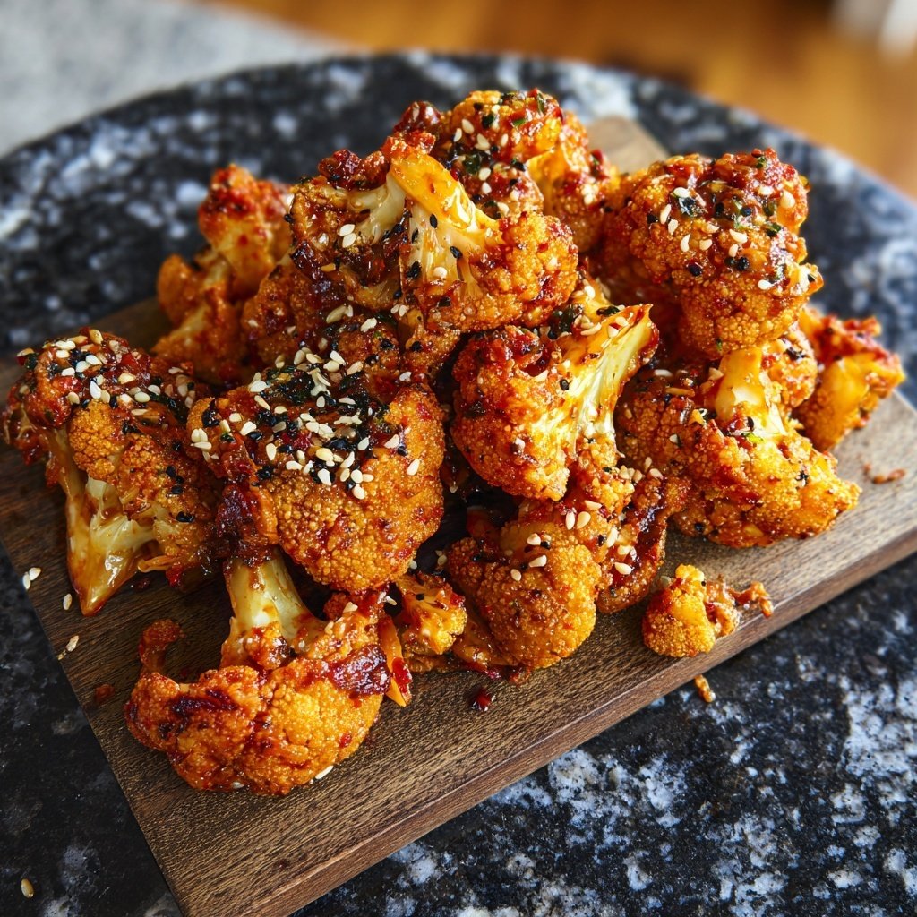 Spicy Kimchi Cauliflower Bites