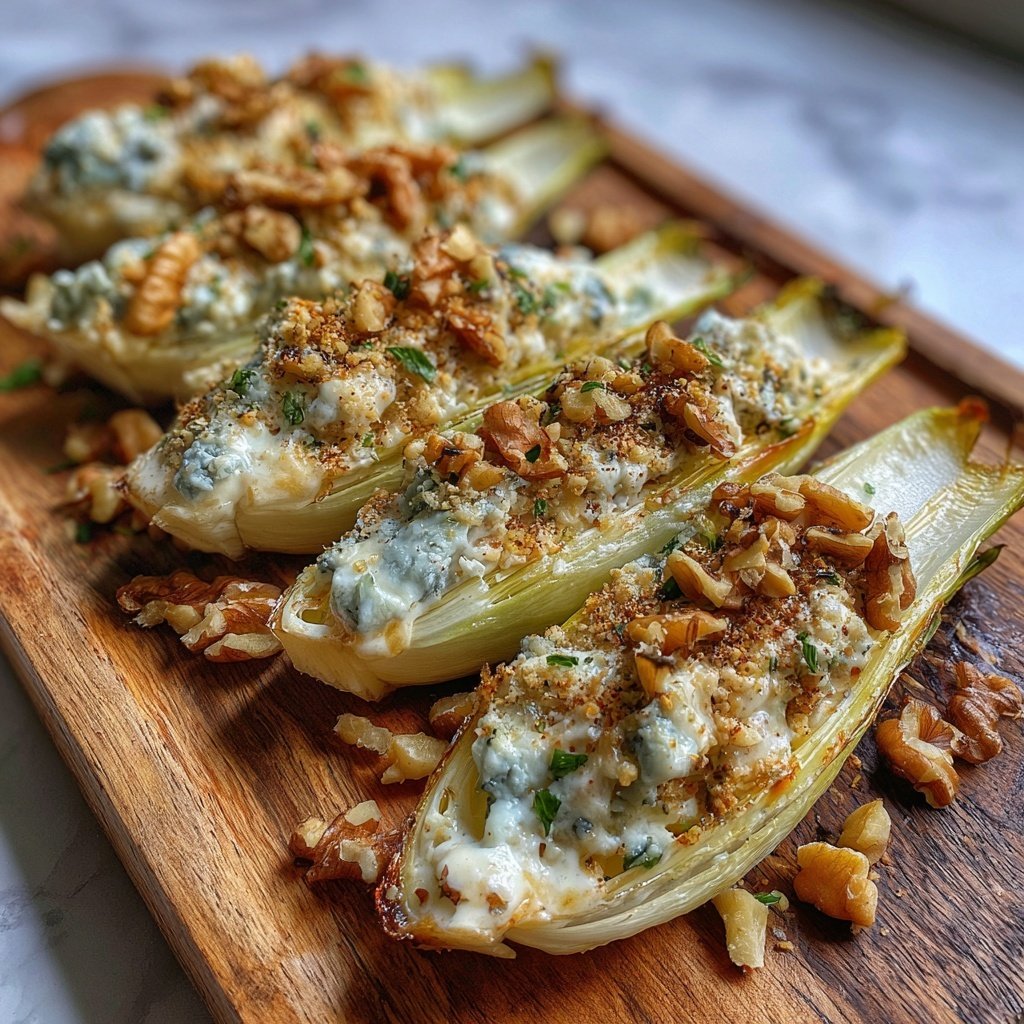 Stuffed Endive with Blue Cheese